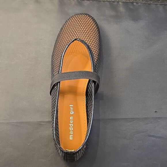 BRAND NEW MADDEN GIRL WOMENS BARELY MESH with ELASTIC STRAP FLATS - Picture 8 of 16